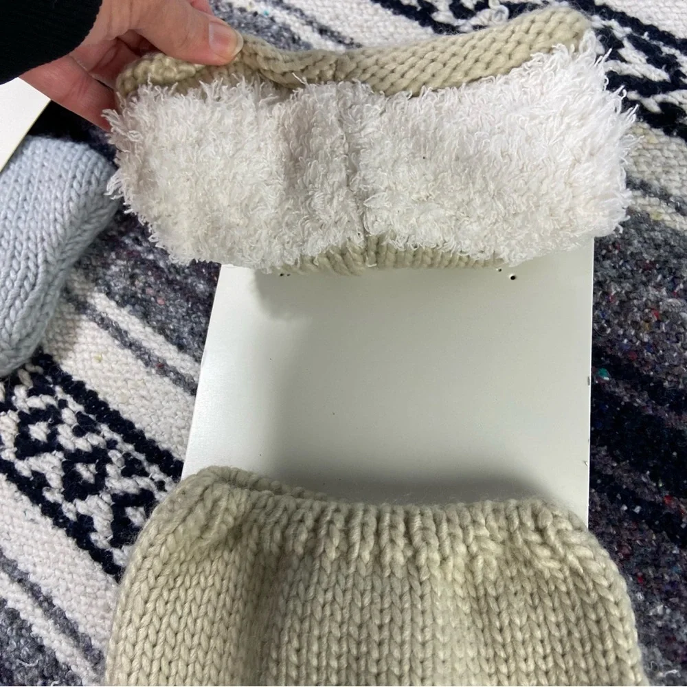 New NWT Cloud Island Baby Knit Sweater Animal Fox Hat Beanie Diaper Cover OS
